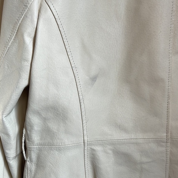 Vintage Terry Lewis Leather Coat - Cheetah print fur trim - Picture 6 of 8